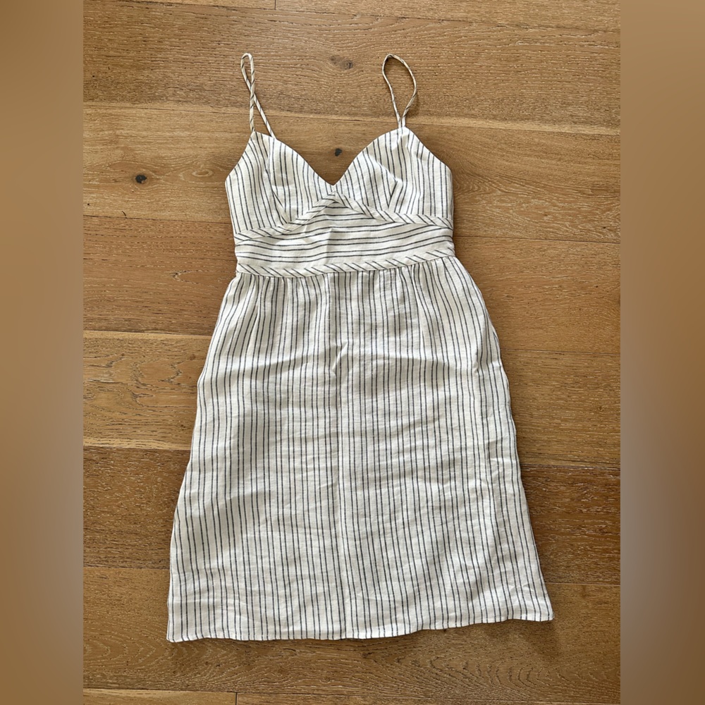 Theory striped linen dress